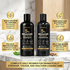 KORMESIC 5% Minoxidil with Biotin Hair Care Set (Shampoo & Conditioner) - 300ml Each