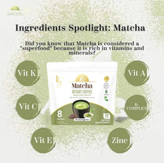 LuxeSlim Matcha Detoxy Coffee – 21g × 8 Sachets