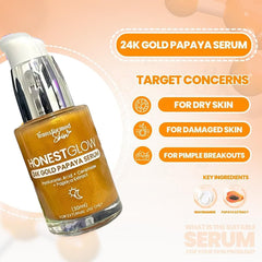 Honest Glow 24K Gold Papaya Serum - 30ml