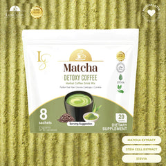 LuxeSlim Matcha Detoxy Coffee – 21g × 8 Sachets