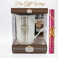 Hot Chocolate Ceramic Mug Gift Set – With Free Gift Wrap