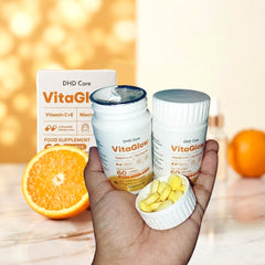 DHD Care VitaGlow Vitamin C + E + Niacinamide Chewable Tablets – 60 Tablets