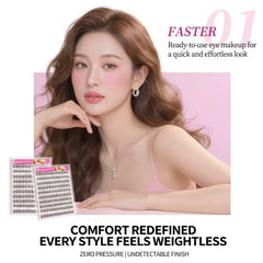 Babe Lash Glue-Free Self-Adhesive Cluster Eyelashes with Free Tweezer