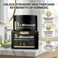 KORMESIC 5% Minoxidil with Biotin Scalp Massage Cream – 100g