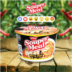 Nissin Souper Meal Instant Noodles – Hot & Spicy Flavor (85g)