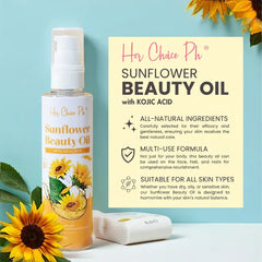 Her Choice PH Sunflower Beauty Oil with Kojic Acid – 100ml