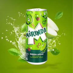 Mirinda Green Apple Carbonated Soft Drink β 330ml Can