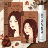Kota Cosmetics Auburn Hair Color Set - Reddish Brown (100ml + 100ml)