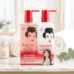 Hola Guapa Kojic Acid Body Wash & Lotion Set – 330ml x 2