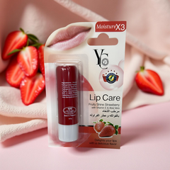 YC Lip Care Fruity Shine Strawberry with Vitamin E & Aloe Vera – 3.8g