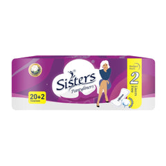 Sisters Pantyliners Budget Pack (155mm) 20+2 Pads Free