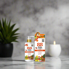 88 Total Brightening Lotion With Alpha Arbutin, Collagen, Vitamins C, E, A, and SPF 50 PA++ - 350Ml
