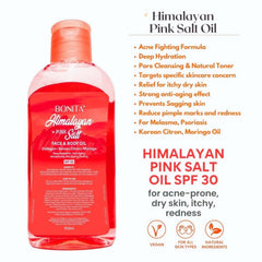 Bonita Himalayan Pink Salt Face & Body Oil with SPF 30 – Multi-Use Nourishing Oil (100ml)