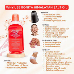 Bonita Himalayan Pink Salt Face & Body Oil with SPF 30 – Multi-Use Nourishing Oil (100ml)