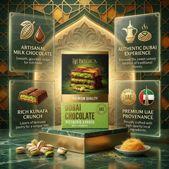 Belgica Premium Dubai Chocolate – Pistachio Kunafa Filling (50g)