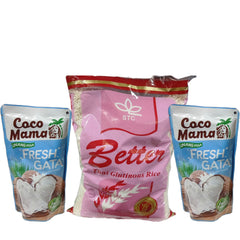 Coco Mama Fresh Gata Coconut Cream & Thai Glutinous Rice Combo