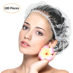 Disposable Shower Caps – Large, Thick & Waterproof (100 Pcs)
