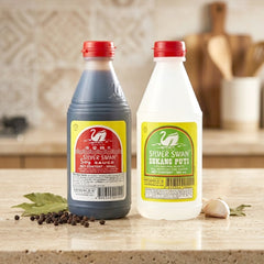 Silver Swan Soy Sauce + Sukang Puti Vinegar β 385ml (Combo)