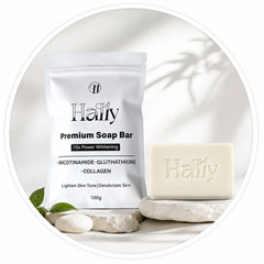 Hally Premium Soap Bar with Nicotinamide, Glutathione & Collagen – 100g