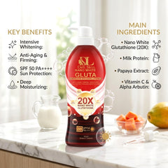 Deli Skin Nano White Gluta Body Lotion SPF50 PA+++ (500ml)