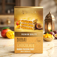 Belgica Premium Dubai White Chocolate – Mango Passion Fruit Filling (50g)