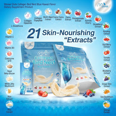 Manee Gluta Collagen Bird Nest Blue Hawaii – 30 Sachets