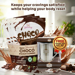 Glowming Choco Chocolate Powder Drink Mix 200g - 3Pcs Combo + FREE Ceramic Mug Gift Set