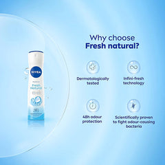 NIVEA Fresh Natural Deodorant – 48H Protection (150ml)