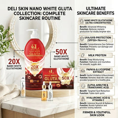 Deli Skin Nano White Gluta Glow Combo