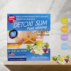 Detoxi Slim Fast Sliming & Skin Brightening High Fiber Powder Drink - 15g ×10 Sachets