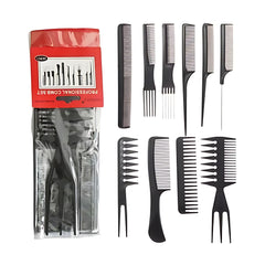 URBANMAC 10 Pc Professional Comb Kit – Durable & Versatile Hair Styling Set