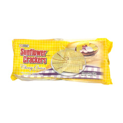 Croley Foods Sunflower Crackers – Cheesy Onion Flavor | 10 Packs x 18g (180g Total)