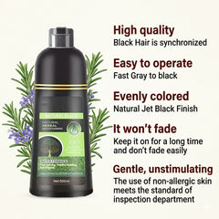 TEN TWENTY 3-in-1 Herbal Hair Dye Shampoo – Natural Black (500ml)