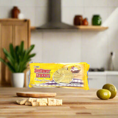 Croley Foods Sunflower Crackers – Cheesy Onion Flavor | 10 Packs x 18g (180g Total)