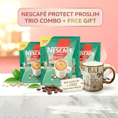 Nescafe Protect Proslim Instant Coffee 255g - 3 Pcs Combo Pack + FREE Ceramic Mug