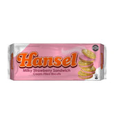 Hansel Milky Strawberry Sandwich Cream-Filled Biscuits | 10 Pieces (310g)
