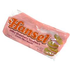 Hansel Milky Strawberry Sandwich Cream-Filled Biscuits | 10 Pieces (310g)