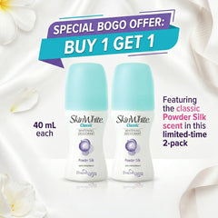 SkinWhite Classic Powder Silk Whitening Deodorant 40ml - Buy 1 Get 1 Offer