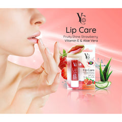 YC Lip Care Fruity Shine Strawberry with Vitamin E & Aloe Vera – 3.8g