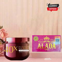 Jennie Moon 40x Pro Derma Plus Body Booster – 250g & Alada Instant Whitening Soap – 160g Combo Pack
