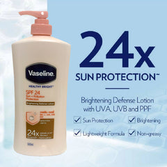 Vaseline Healthy Bright SPF 24 Sun + Pollution Protection Brightening Defense Lotion – 500ml