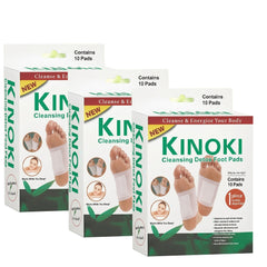 Kinoki Cleansing Detox Foot Pads - 10 Pads (3Pcs Combo)