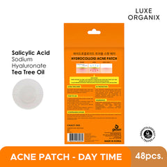 Luxe Organix Hydrocolloid Acne Patch – Day Time (48 Patches)