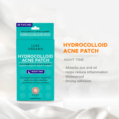 Luxe Organix Hydrocolloid Acne Patch – Night Time (48 Patches)