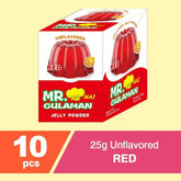 Mr. Hat Gulaman Unflavored Red Jelly Powder - 25g x 10 Sachets