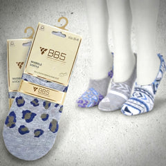 Premium Slipper Socks / Invisible Socks – Pack of 6 (Size 35–40 | Assorted Designs)