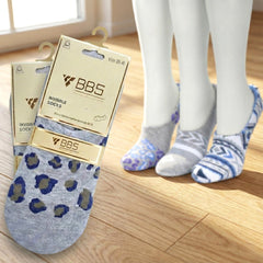 Premium Slipper Socks / Invisible Socks – Pack of 6 (Size 35–40 | Assorted Designs)