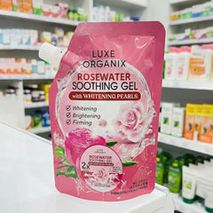 Luxe Organix Rosewater Soothing Gel with Whitening Pearls – 100ml