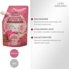 Luxe Organix Rosewater Soothing Gel with Whitening Pearls – 100ml