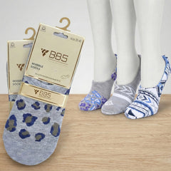 Premium Slipper Socks / Invisible Socks – Pack of 6 (Size 35–40 | Assorted Designs)